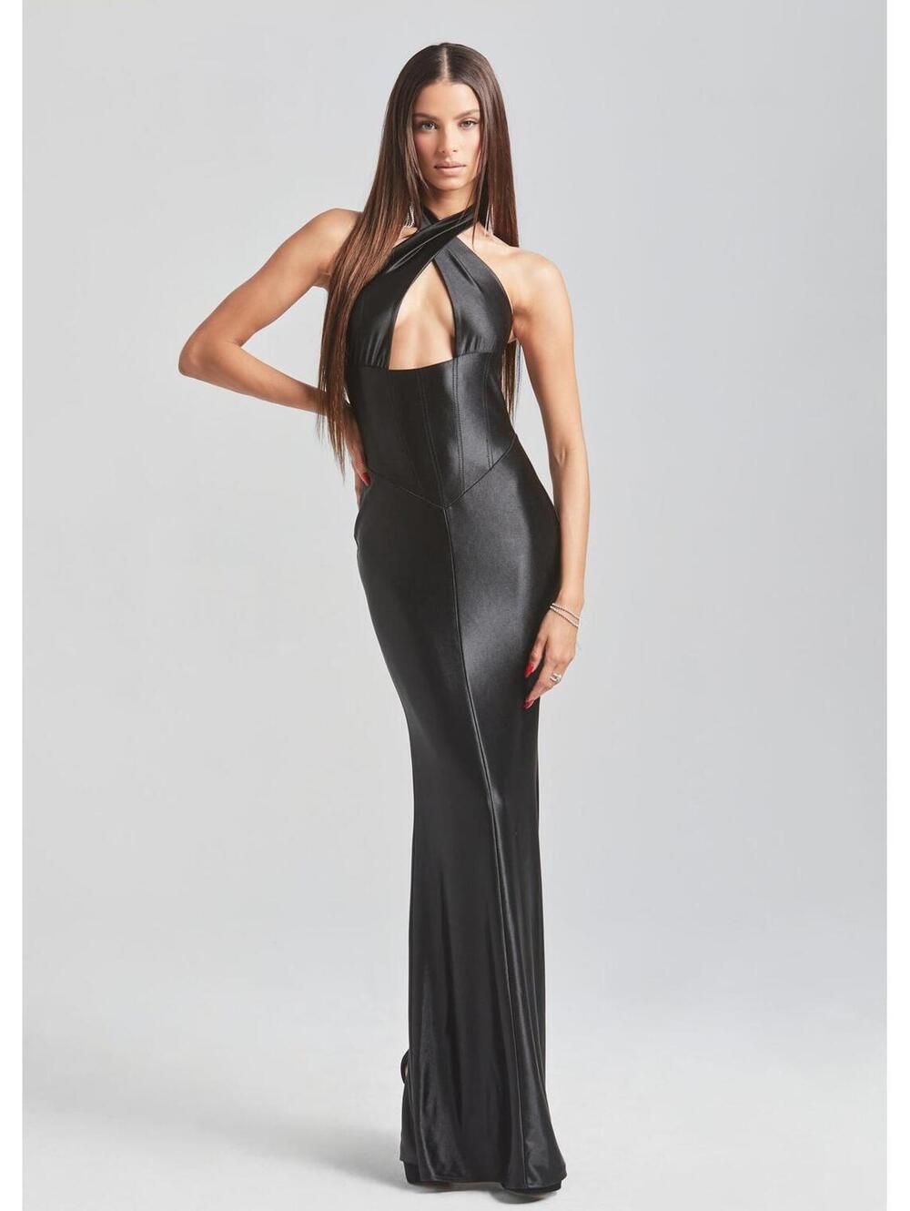 Retrofête CHARITY DRESS MACI HALTER BLACK